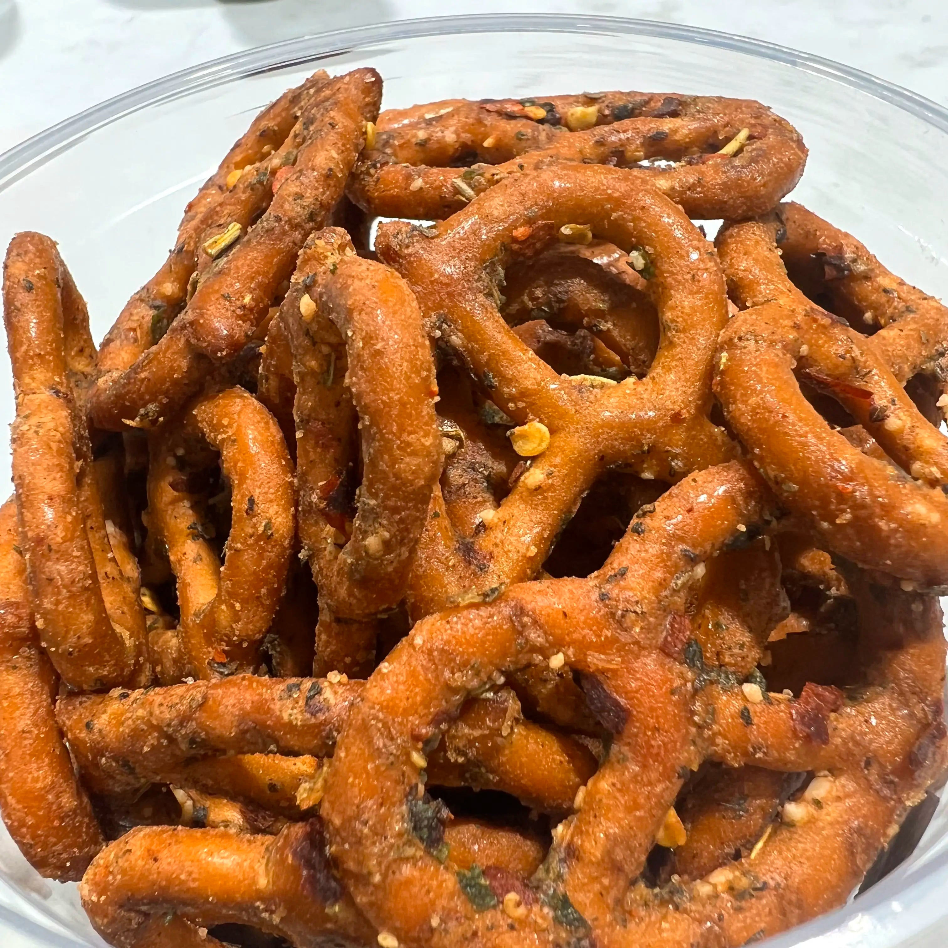 Spicy Garlic Pretzels